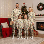 Australia Native Animals Christmas Pajama Set Aussie Aboriginal Art Seamless Vibes - Aussie Hoodie
