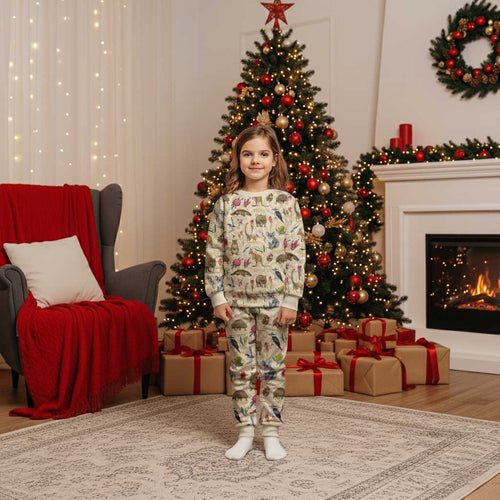 Australia Native Animals Christmas Pajama Set Aussie Aboriginal Art Seamless Vibes - Aussie Hoodie