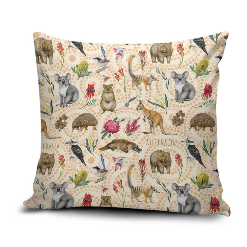 Australia Native Animals Pillow Cover Aussie Aboriginal Art Seamless Vibes - Aussie Hoodie