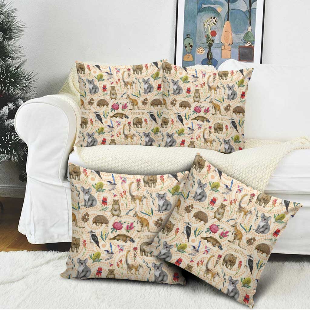 Australia Native Animals Pillow Cover Aussie Aboriginal Art Seamless Vibes - Aussie Hoodie