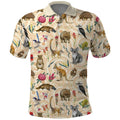 Australia Native Animals Polo Shirt Aussie Aboriginal Art Seamless Vibes - Aussie Hoodie