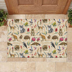 Australia Native Animals Rubber Doormat Aussie Aboriginal Art Seamless Vibes - Aussie Hoodie