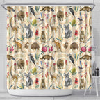 Australia Native Animals Shower Curtain Aussie Aboriginal Art Seamless Vibes - Aussie Hoodie