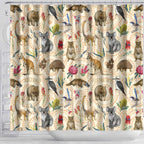 Australia Native Animals Shower Curtain Aussie Aboriginal Art Seamless Vibes - Aussie Hoodie