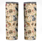 Australia Native Animals Skinny Tumbler Aussie Aboriginal Art Seamless Vibes - Aussie Hoodie