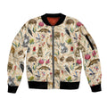 Australia Native Animals Sleeve Zip Bomber Jacket Aussie Aboriginal Art Seamless Vibes - Aussie Hoodie