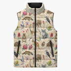 Australia Native Animals Sleeveless Puffer Jacket Aussie Aboriginal Art Seamless Vibes - Aussie Hoodie