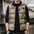 Australia Native Animals Sleeveless Puffer Jacket Aussie Aboriginal Art Seamless Vibes - Aussie Hoodie