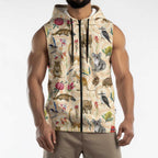Australia Native Animals Sleeveless Zip Hoodie Aussie Aboriginal Art Seamless Vibes LT14