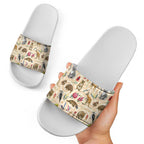 Australia Native Animals Slide Sandals Aussie Aboriginal Art Seamless Vibes - Aussie Hoodie