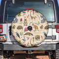 Australia Native Animals Spare Tire Cover Aussie Aboriginal Art Seamless Vibes - Aussie Hoodie