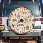 Australia Native Animals Spare Tire Cover Aussie Aboriginal Art Seamless Vibes - Aussie Hoodie