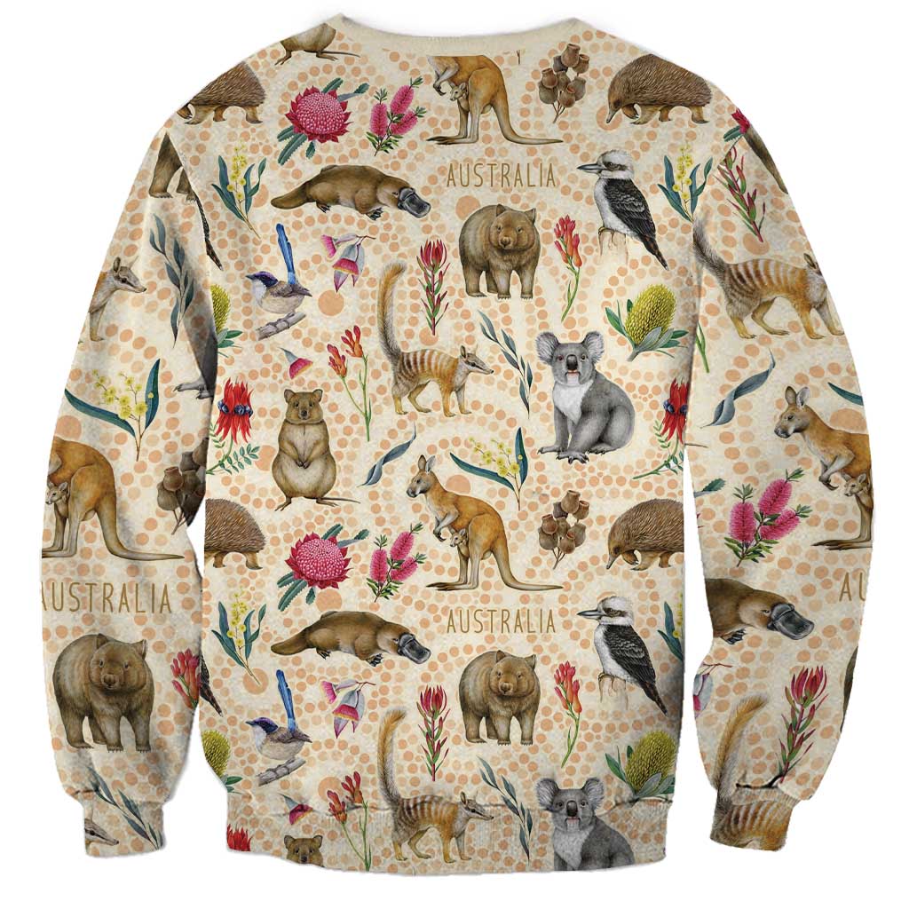 Australia Native Animals Sweatshirt Aussie Aboriginal Art Seamless Vibes - Aussie Hoodie