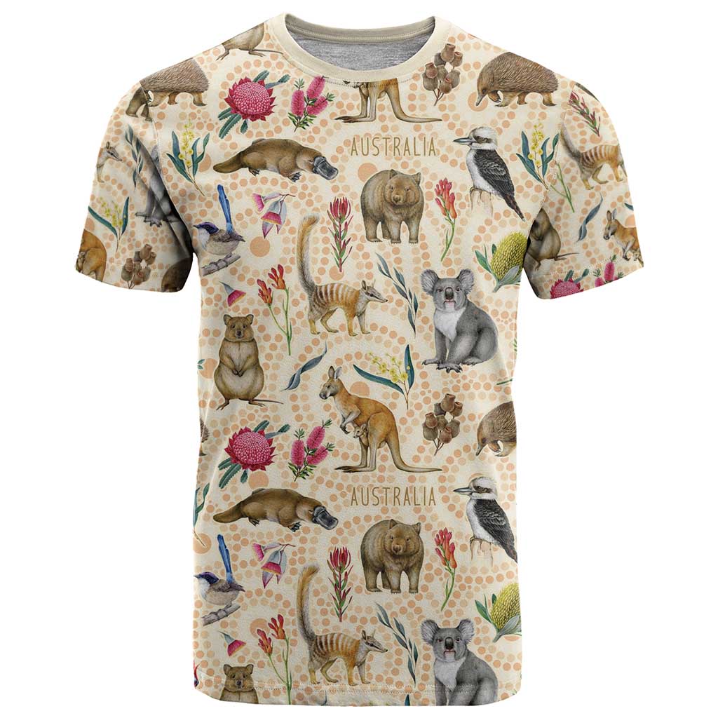 Australia Native Animals T Shirt Aussie Aboriginal Art Seamless Vibes - Aussie Hoodie