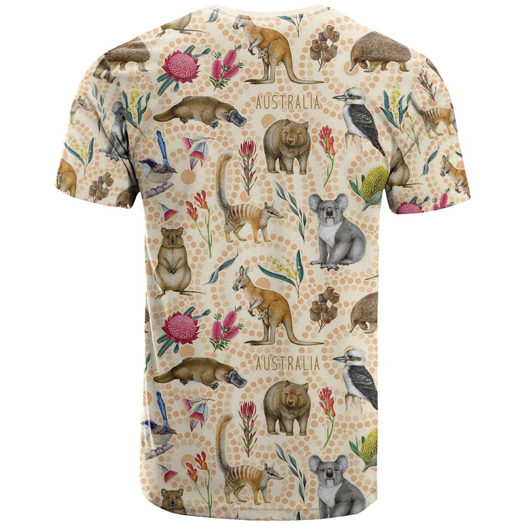 Australia Native Animals T Shirt Aussie Aboriginal Art Seamless Vibes - Aussie Hoodie