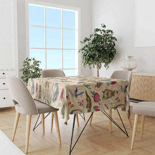 Australia Native Animals Tablecloth Aussie Aboriginal Art Seamless Vibes - Aussie Hoodie