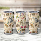 Australia Native Animals Tumbler Cup Aussie Aboriginal Art Seamless Vibes - Aussie Hoodie