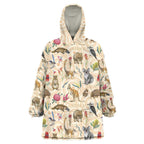 Australia Native Animals Wearable Blanket Hoodie Aussie Aboriginal Art Seamless Vibes - Aussie Hoodie