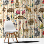 Australia Native Animals Window Curtain Aussie Aboriginal Art Seamless Vibes - Aussie Hoodie