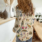 Australia Native Animals Women Casual Shirt Aussie Aboriginal Art Seamless Vibes - Aussie Hoodie