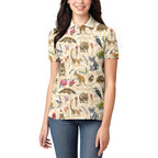 Australia Native Animals Women Polo Shirt Aussie Aboriginal Art Seamless Vibes - Aussie Hoodie