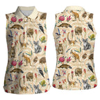 Australia Native Animals Women Sleeveless Polo Shirt Aussie Aboriginal Art Seamless Vibes - Aussie Hoodie