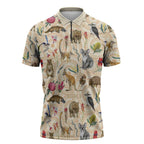 Australia Native Animals Zipper Polo Shirt Aussie Aboriginal Art Seamless Vibes - Aussie Hoodie