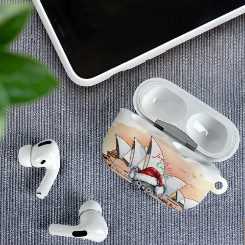 Australia Christmas AirPods Case Koala Santa Sydney Opera House Watercolor - Aussie Hoodie