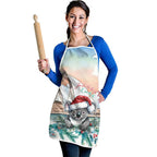 Australia Christmas Apron Koala Santa Sydney Opera House Watercolor - Aussie Hoodie