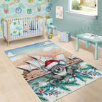 Australia Christmas Area Rug Koala Santa Sydney Opera House Watercolor - Aussie Hoodie
