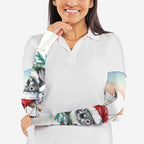 Australia Christmas Arm Sleeves Koala Santa Sydney Opera House Watercolor - Aussie Hoodie