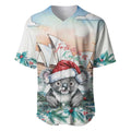 Australia Christmas Baseball Jersey Koala Santa Sydney Opera House Watercolor - Aussie Hoodie