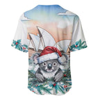 Australia Christmas Baseball Jersey Koala Santa Sydney Opera House Watercolor - Aussie Hoodie