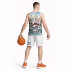 Australia Christmas Basketball Jersey Koala Santa Sydney Opera House Watercolor - Aussie Hoodie