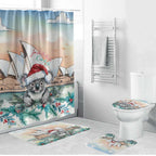 Australia Christmas Bathroom Set Koala Santa Sydney Opera House Watercolor - Aussie Hoodie
