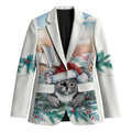 Australia Christmas Blazer Koala Santa Sydney Opera House Watercolor - Aussie Hoodie