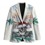 Australia Christmas Blazer Koala Santa Sydney Opera House Watercolor - Aussie Hoodie