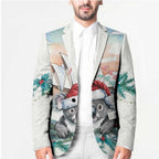 Australia Christmas Blazer Koala Santa Sydney Opera House Watercolor - Aussie Hoodie