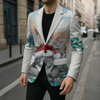 Australia Christmas Blazer Koala Santa Sydney Opera House Watercolor - Aussie Hoodie