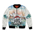 Australia Christmas Bomber Jacket Koala Santa Sydney Opera House Watercolor - Aussie Hoodie