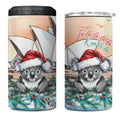 Australia Christmas 4 in 1 Can Cooler Tumbler Koala Santa Sydney Opera House Watercolor - Aussie Hoodie