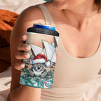 Australia Christmas 4 in 1 Can Cooler Tumbler Koala Santa Sydney Opera House Watercolor - Aussie Hoodie