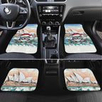 Australia Christmas Car Mats Koala Santa Sydney Opera House Watercolor - Aussie Hoodie
