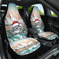 Australia Christmas Car Seat Cover Koala Santa Sydney Opera House Watercolor - Aussie Hoodie