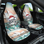 Australia Christmas Car Seat Cover Koala Santa Sydney Opera House Watercolor - Aussie Hoodie