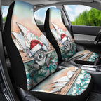 Australia Christmas Car Seat Cover Koala Santa Sydney Opera House Watercolor - Aussie Hoodie