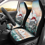 Australia Christmas Car Seat Cover Koala Santa Sydney Opera House Watercolor - Aussie Hoodie