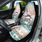 Australia Christmas Car Seat Cover Koala Santa Sydney Opera House Watercolor - Aussie Hoodie