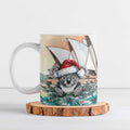 Australia Christmas Ceramic Mug Koala Santa Sydney Opera House Watercolor - Aussie Hoodie