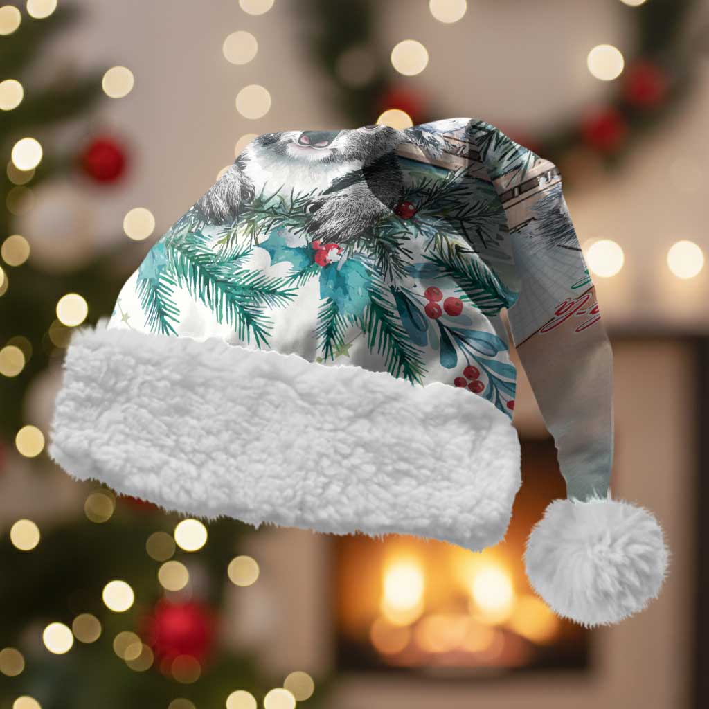 Australia Christmas Santa Hat Koala Santa Sydney Opera House Watercolor - Aussie Hoodie